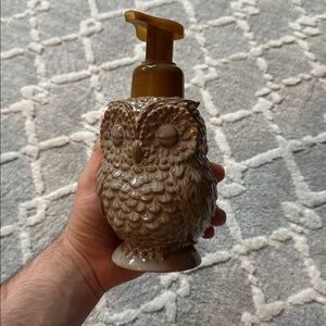 Bath & Body Works Owl Soap Dispenser - Brown and Gold